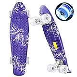 WeSkate Mini Cruiser Skateboard Retro Komplettboard 22' 55cm Vintage Skate Board...