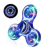 SCIONE Fidget Spinner,Leuchtende Fidget Toys für Kinder LED Kristall Fidget...