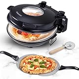 Heidenfeld Pizzaofen Napoli | 1200 Watt bis 400°C - Backofen - Pizzastein -...