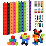 Steckwürfel 100 Stück Steckwürfel Grundschule Zehn Farben, Rechenschieber...