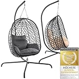 Hängesessel mit Gestell; Hängekorb Sessel; Schwebeliege Rattan Outdoor &...