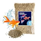 Teich Sticks Mix einfarbig 10 Liter Beutel, Premium Alleinfuttermittel,...