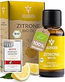 Heldengrün® BIO Zitronenöl [100% NATURREIN] Kaltgepresst aus echten Zitronen...