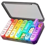 Daviky Tablettenbox 7 Tage Morgens Mittags Abends, Medikamentenbox 7 Tage 3...