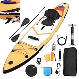 JUMMICO Stand Up Paddling Board, 330 * 76 * 15cm Aufblasbares SUP Board, 2-in-1...