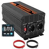 EDECOA Wechselrichter 3000w 12v 230v Spannungswandler mit Neuer Fernbedienung 2X...