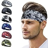 Sport-Stirnband für Herren 6-teilig – Hochwertiges Haarband Herren mit...