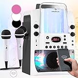 auna KTV Karaoke Musikbox mit Mikrofon, Bluetooth Karaoke-Maschine mit 2...