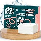 Ekologa Waschmittelblätter - Vegane, Biologisch abbaubare & Plastikfreie...