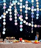 78 Ft Papier Girlande Glitzer Runde, 6 Stück 4m Hängende Iridescent Runde...