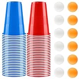 Litimkat Bierpong Becher Set,Beerpong Partybecher Enthält 50 Becher (500ML) und...