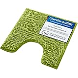 WohnDirect Badematte 45x45cm MIT WC Ausschnitt | Grün | rutschfest & Waschbar,...