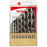 fischer Holzbohrer Set, 3 - 10 mm Durchmesser, Aufsätze für Bohrmaschinen,...