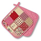 Topflappen Kitchen, Patchwork, rosa, 2 TLG., PSA-Kategorie II bis 250°C...