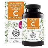 NATURE LOVE® Natürliches Vitamin C aus Bio Acerola Extrakt - 180 Kapseln -...