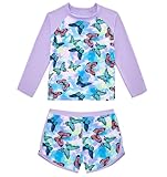 ALISISTER 2PCS Kinder Langarm Badeanzug Mädchen UV-Schutz 7-8 Jahre...