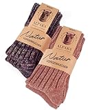 YESWEL Alpaka Socken Damen, Dicke Warme Wintersocken Wollsocken, Thermosocken...