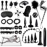 BDSM Fesseln Sex Set Perfekt Bondage Set 26 Stück,Handschellen Sex Bett...