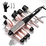 Lockenstäbe Set 5 in 1, MAX-T Lockenstab mit 3 Fässer und Multifunktion...