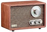 Nostalgie Kompaktanlage | Radio Holz mit Bluetooth | USB | SD Karten Slot |...