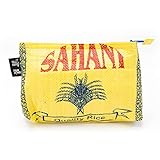 Rice & Carry Kosmetiktasche 23x14 cm - Kulturbeutel klein aus Recycling-Material...
