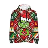 Cartoon Kapuzenpullover Herren Weihnachts 3D-Druck Hoodie Lässig Langarm...