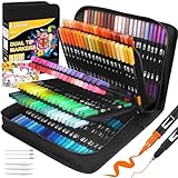 Lyuvie 158 Filzstifte Dual Brush Pen Set-Filzstifte Dicke und Dünne...