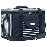 anndora Kühltasche XL Navy blau weiß 40 Liter - Kühlbox Isoliertasche...