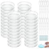 GZLFH 40 Stück Petrischalen, Petrischale Kunststoff mit Deckel Transparente...