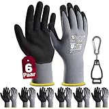 Nopaben 6Paar Arbeitshandschuhe herren - montagehandschuhe mit optimaler...