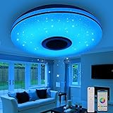 Gindoly 36W LED Deckenleuchte Dimmbar mit Bluetooth Lautsprecher,LED Deckenlampe...