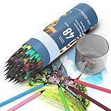 Jnyan 48 Buntstifte für Malbücher für Erwachsene, Professionelle...