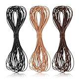 Deepton 3 Farben Lederband, 5m X 1mm Lederband für Ketten, Lederschnur mit...