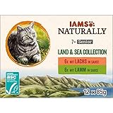 IAMS Naturally Senior Katzenfutter Nass in Sauce - hochwertiges Nassfutter mit...