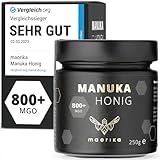maorika - Manuka Honig 800 MGO + 250g im Glas (lichtundurchlässig, kein...