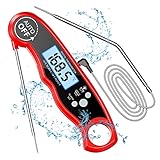 CIRYCASE Fleischthermometer Digital, Sofort Lesen Bratenthermometer...