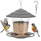 FELINAT Vogelfutterhaus wetterfest – Vogelhaus zum Aufhängen mit Haken,...