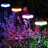 ZWOOS 4er-Set LED Gartenbeleuchtung Solar, Extra Helle Solar Gartenleuchten für...