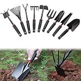 Garten Werkzeuge Set,9-Teiliges Gartenwerkzeug Set,Gartengeräte...