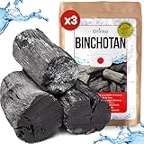 ORINKO Kishu Binchotan Aktivkohlefilter – 3 Stück (M, 120 g) für natürliche...