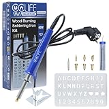 CCLIFE Lötkolben Set 60W, Brandmalkolben MAX.400°C, mit 20g Lötdraht, 6...