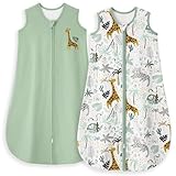 Yoofoss Schlafsack Baby Sommer 1.0 Tog - 2er Pack 100% Baumwolle...