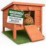 zooprinz großes Kleintierhaus mit klappbarem Dach – perfekt für draußen und...