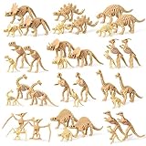 36 Stück Dinosaurier Fossil Skelette, sortierte Figuren Dino Knochen für...