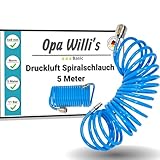 Opa Willis® Druckluft-Spiralschlauch 5mm/5m (für Druckluft-Kompressoren bis...