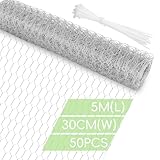 Flintronic Hasendraht Hühnerzaun,0.3 x 5m Maschendraht Feinmaschig,...