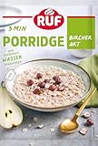 RUF Porridge Bircher Art, Instant Haferbrei mit feinen Haselnüssen und Apfel-...