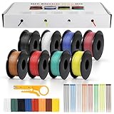 LightingWill 22 AWG 0,3mm² Silikon Elektrokabel Set in 8 Farben, 5 Meter pro...