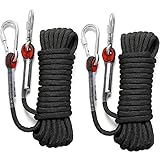 SENENQU 2PCS 10M Kletterseil mit Karabiner, 10mm Kletterseil Außenbereich...