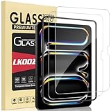 LKOOZO [2 Stück Schutzfolie für iPad Pro 11' (M4) 2024 Panzer Schutz Glas mit Rahmen-Installationshilfe, HD Displayschutzfolie, Kratzfest